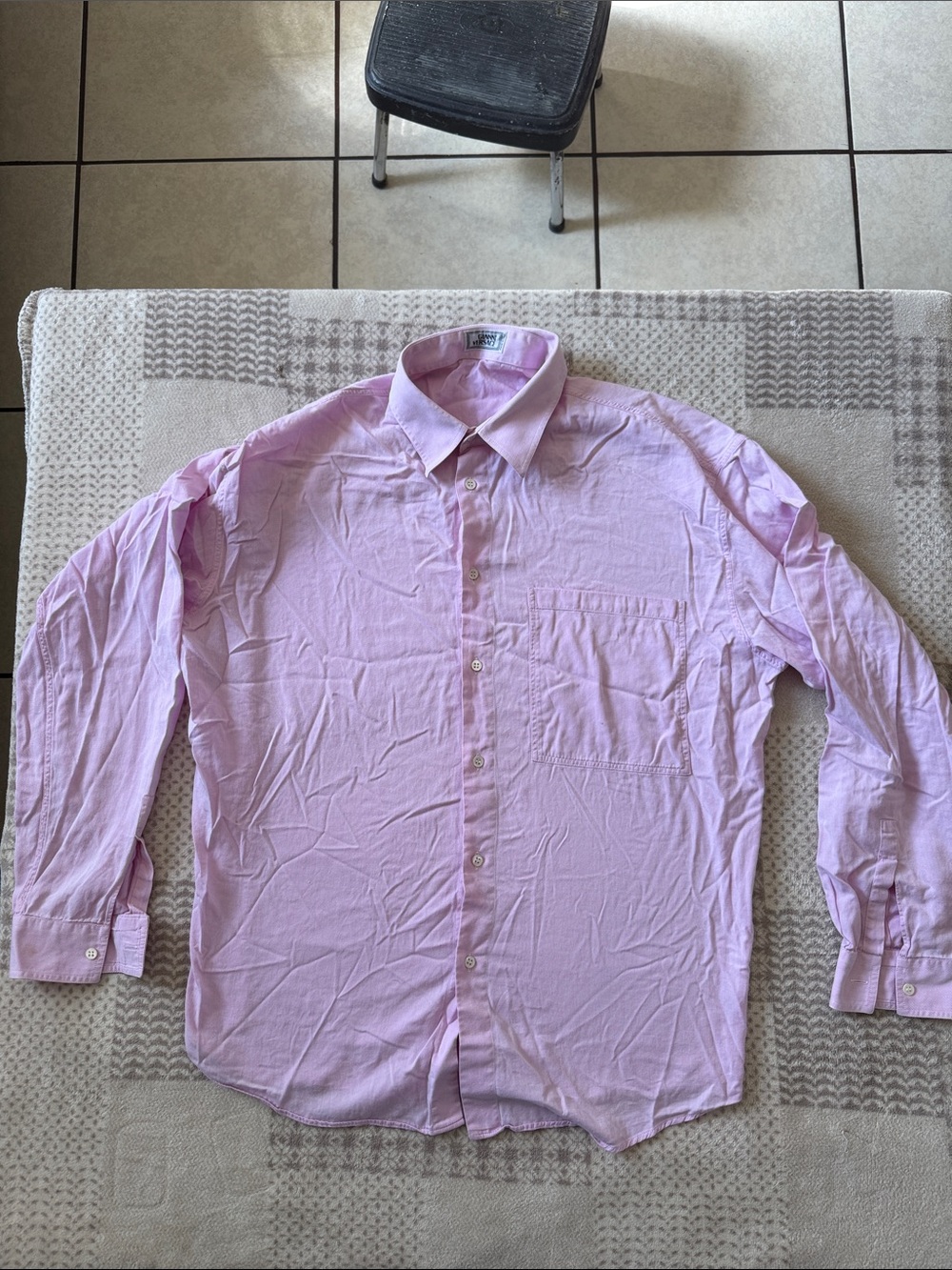 Versace Pale Pink Men's Long-Sleeve Dress Shirt